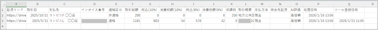 CSVファイルに関する補足